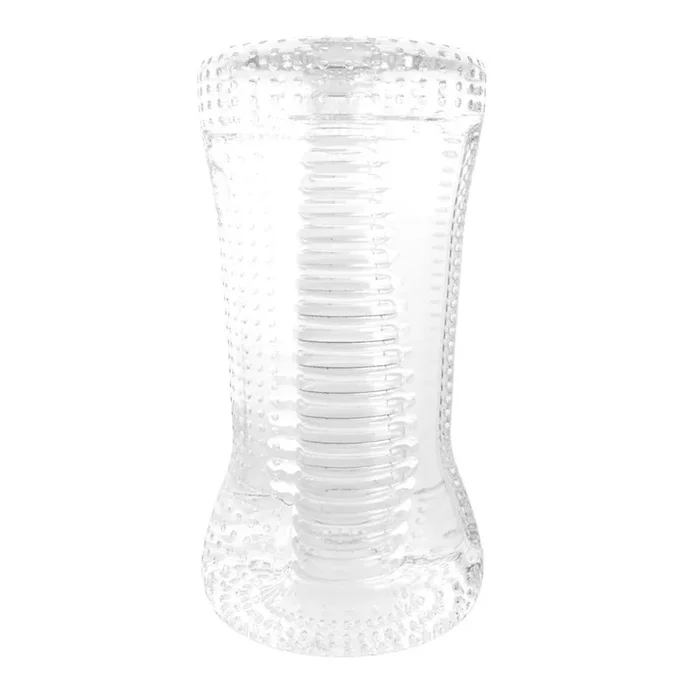 Me You Us Ripple Dual End Stroker Masturbator Clear
