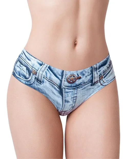 Memème Denim Booty Jeans Light Printed Slip