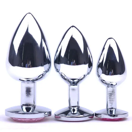 Metallic Anal Plug Diamond Pink