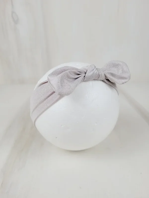 METALLIC GLIMMER HEADBAND TIE KNOT PRE-LOVED