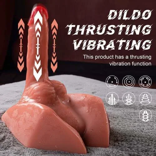 Micah Hands-Free Realistic Butt with Thrusting Dildo Unisex Masturbator