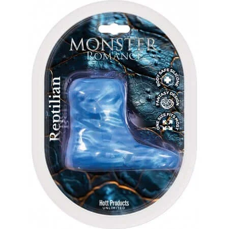 Monster Romance Riptilian Silicone Cock Sleeve – Blue