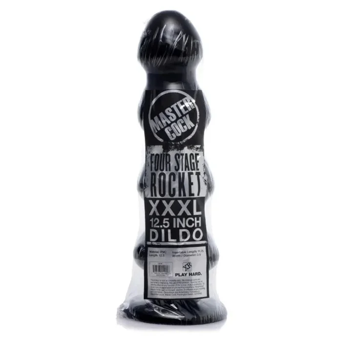 MS Four Stage 12.5″ Rocket Dildo -Black