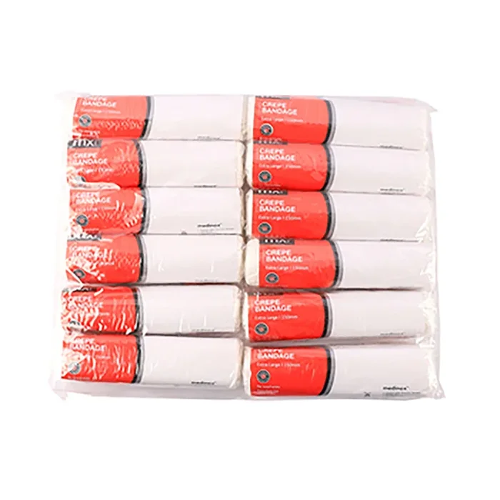 MX Health Crepe 100mm x 4.5m Bandage 12 Pack