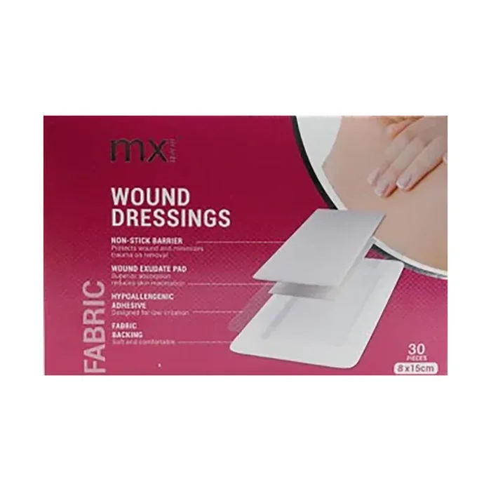 MX Health Wound Dressing Fabric 8 x 15cm 30 Pack