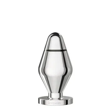 Mystim Large John Bipolar EStim Polished Aluminum Electrosex Butt Plug