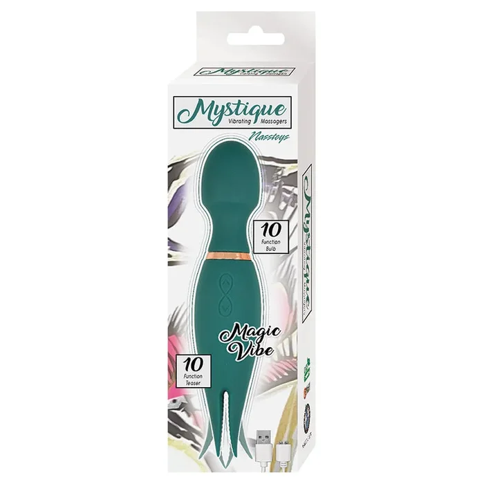 Mystique Vibrating Massagers Magic Wand-Green