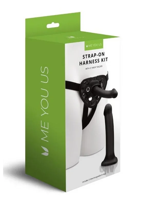 Myu Strap On Harness Kit 6/8 Dildos Blk