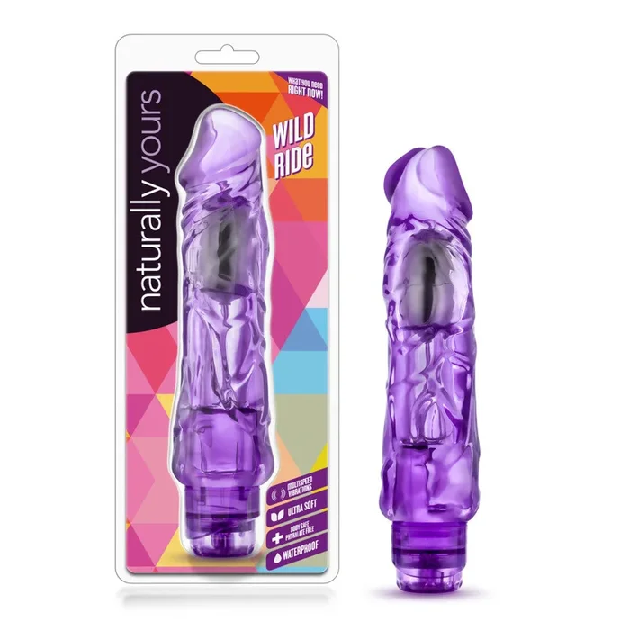 Naturally Yours By Blush® | Wild Ride Realistic Purple 9-Inch Vibrator