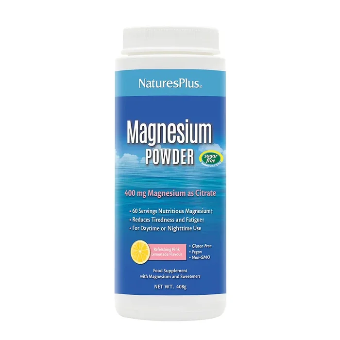 Nature’s Plus Magnesium Powder – Pink Lemonade Flavour