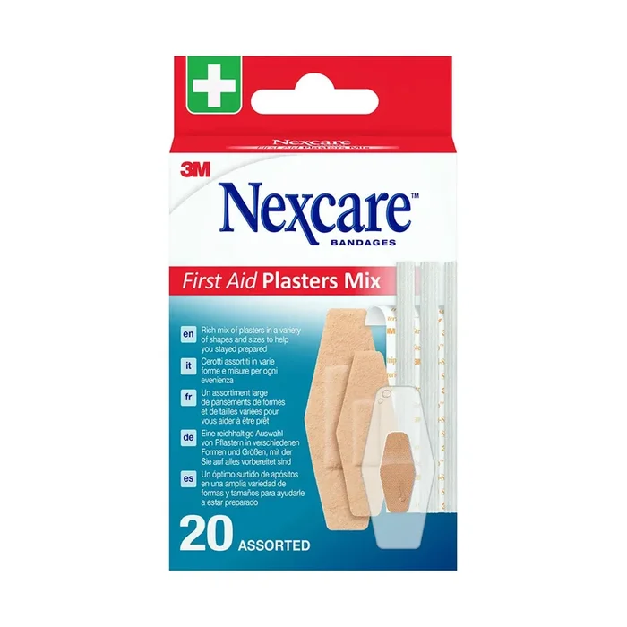 Nexcare First Aid Plaster Mix Assorted 20 Plasters