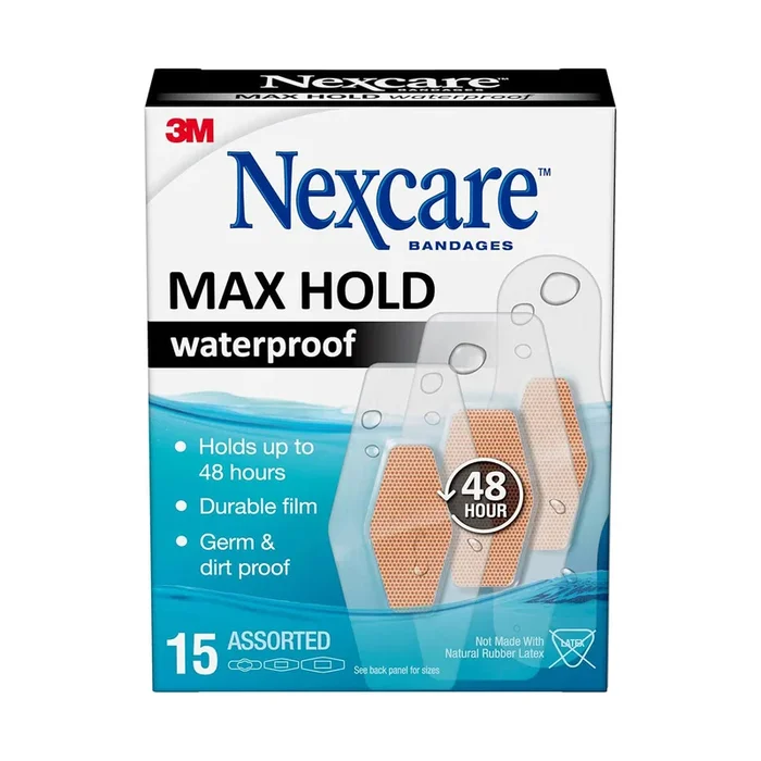 Nexcare Maxhold Waterproof Assorted 15 Pack