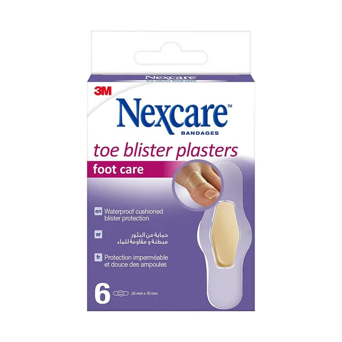 Nexcare Toe Blister Plaster Comfort Cushion 6 Pack