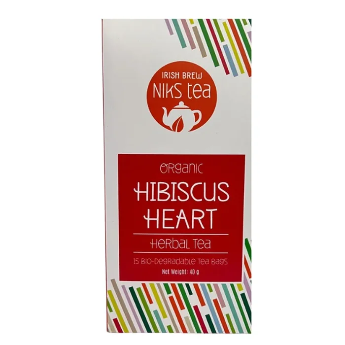 Nik’s Tea Organic Hibiscus Heart Tea Bags
