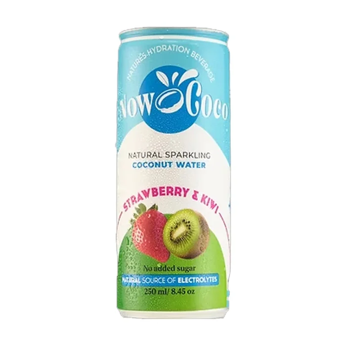 Now Coco Strawberry and Kiwi Sparkling Coconut Water