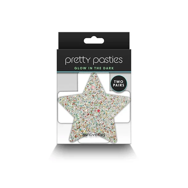 NS Novelties Pretty Pasties – Set de estrellas y cruces que brillan en la oscuridad