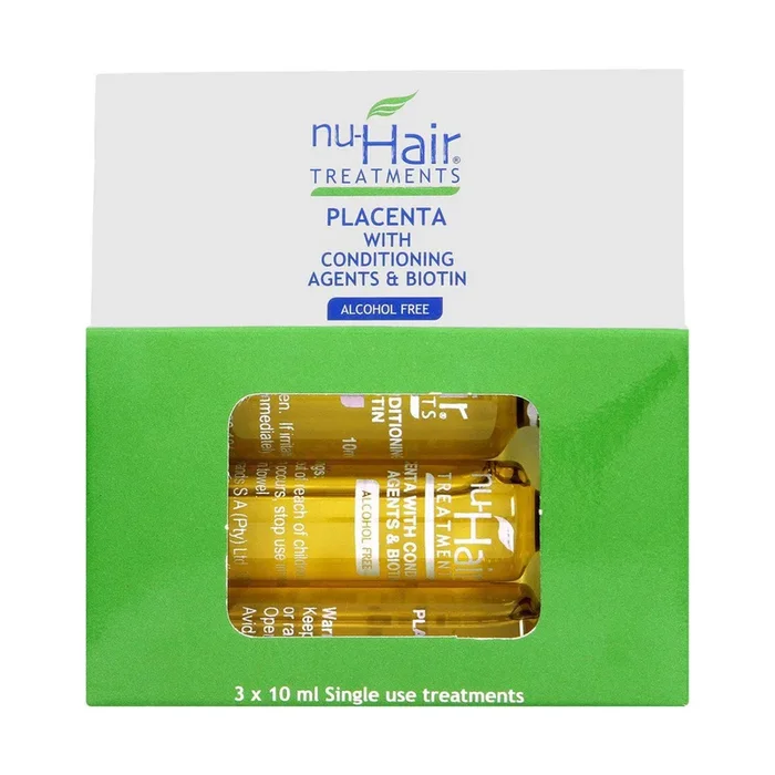 Nu-Hair Treatments Placenta With Conditioning Agents & Biotin 3 Applications