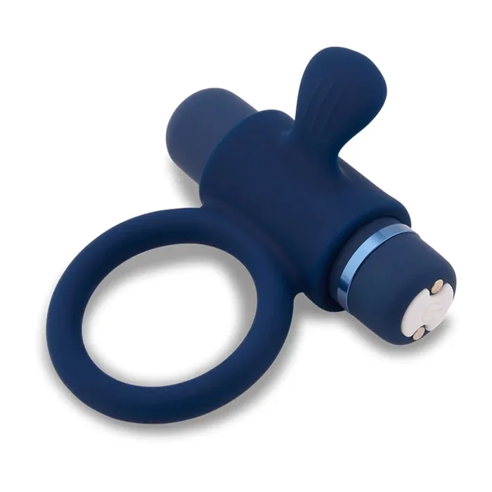 Nu Sensuelle Silicone Vibrating Cock Ring Navy Blue