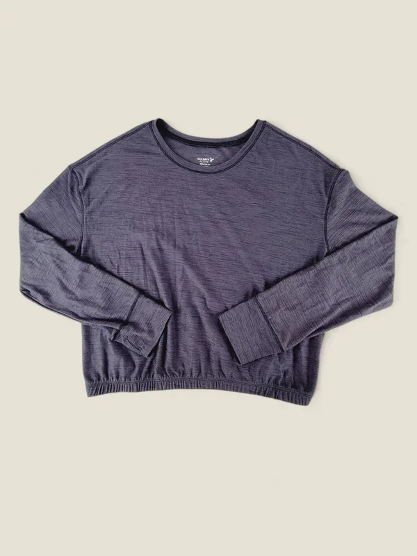 OLD NAVY ACTIVE CHARCOAL CROP TOP 14-16Y PRE-LOVED