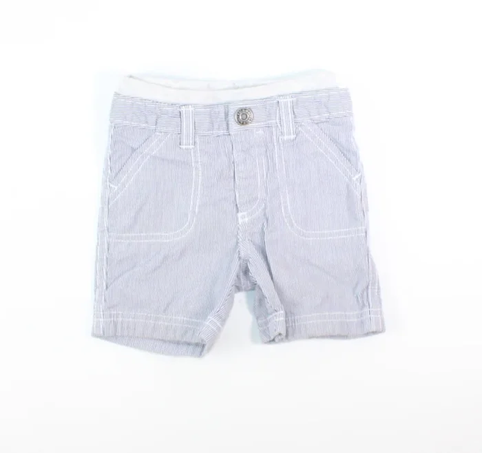 OLD NAVY BLUE/WHITE STRIPED SHORTS 6-12M PRE-LOVED
