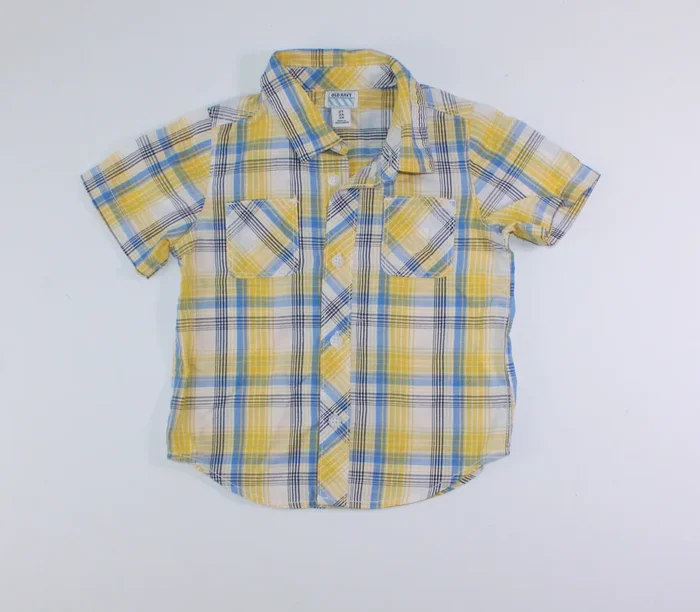 OLD NAVY YELLOW PLAID TOP 2Y PRE-LOVED