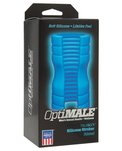 Optimale Truskyn Silicone Stroker Ribbed – Blue