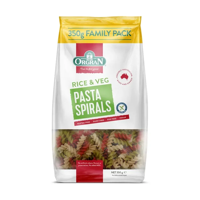 Orgran Rice & Vegetable Pasta Spirals