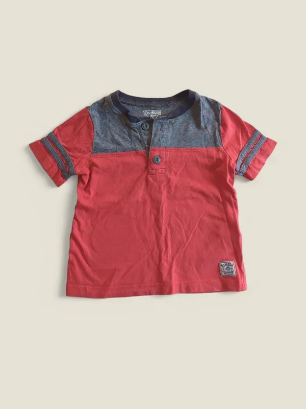OSH KOSH ORANGE & GREY TSHIRT 2Y PRE-LOVED