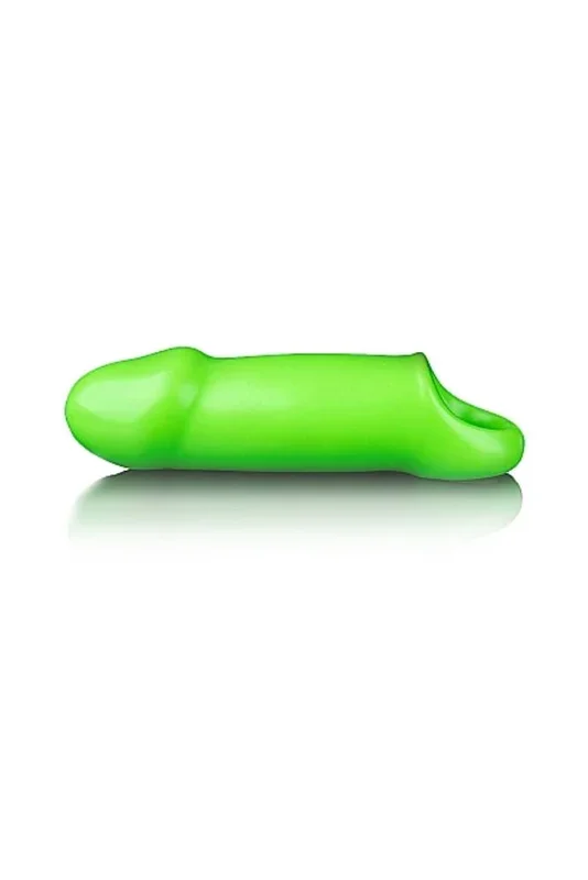 Ouch by Shots Toys – Glow – Smooth, Thick & Stretchy Penis Sleeve with Ball Strap Style #4 – Glow in the Dark