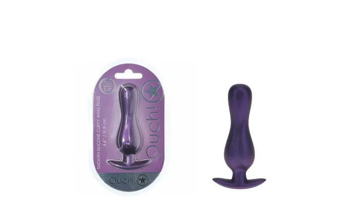 OUCH! Curvy Anal Plug – Metallic Purple – Metallic Purple 11.7 cm Butt Plug