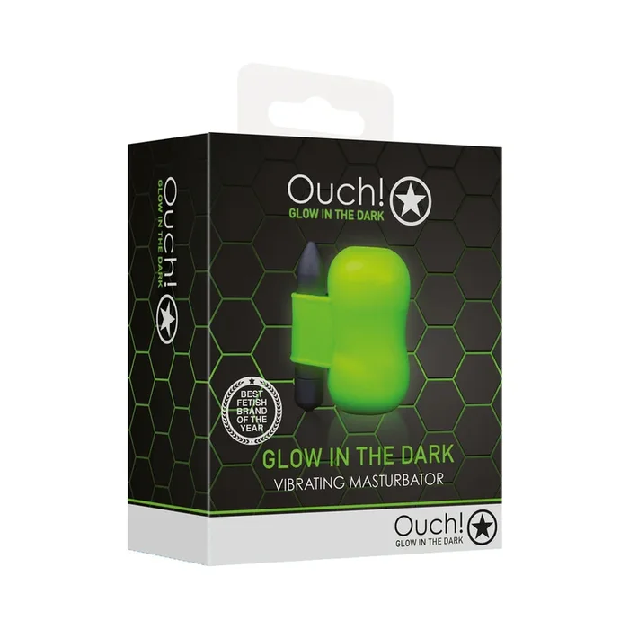 Ouch! Glow Vibrating Masturbator – Glow In The Dark – Green