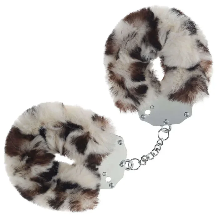 OUCH! Heavy-Duty Fluffy Cuffs – Snow Leopard – Snow Leopard Fluffy Restraints