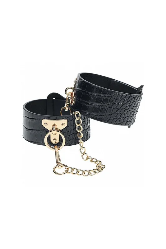 Ouch International – Rome Collection – Ankle Cuffs – Black/Gold