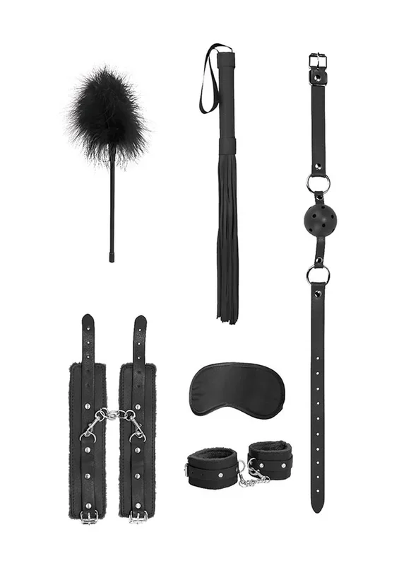 Ouch! Kits Beginners Bondage Kit 6pc – Black
