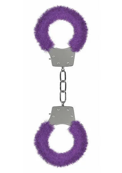 Ouch Pleasure Handcuffs – Furry Purple Bondage Fun with Quick-Release Mechanism