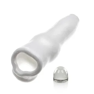 OXBALLS Fido Special Edition Beast-Shaped Cocksheath Penis Extension Sleeve with AdjustFIT Insert White