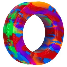 OXBALLS Pig-Ring Silicone Cock Ring Rainbow