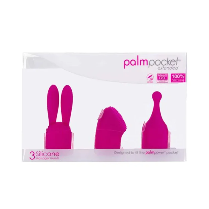 Palmpocket Extended Silicone Massage Heads 3-pack