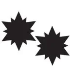 Pastease Black Sunny Sun Shaped Pasties