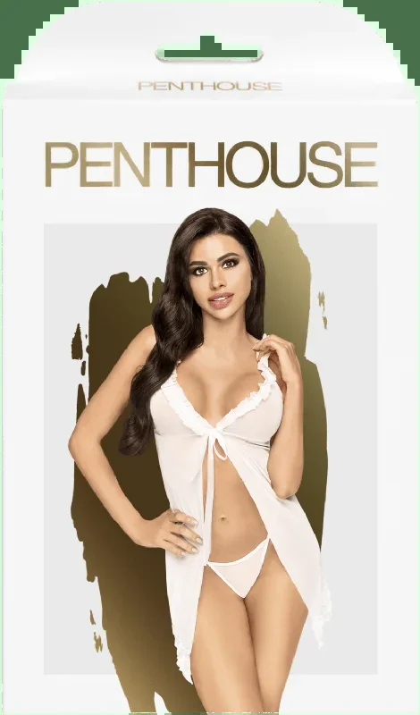 Penthouse After Sunset White Mini Dress with Thong