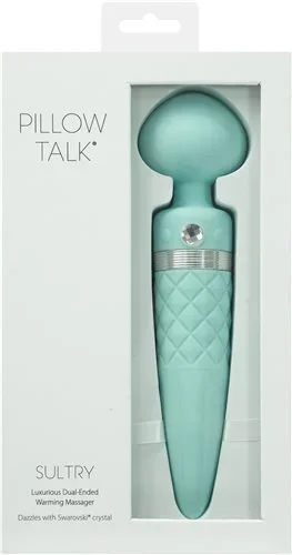 Pillow Talk Sultry Rotating Wand – Teal