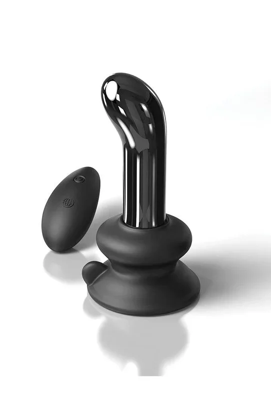 Pipedream – Icicles – No. 84 – Remote Control Vibrating Glass Butt Plug – Black