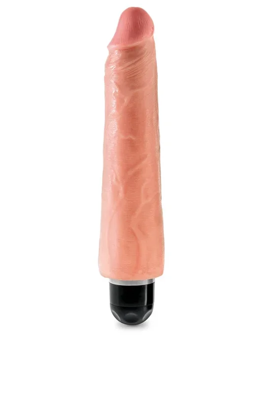 Pipedream – King Cock – Vibrating Realistic Stiffy Dildo – 9 inch – Beige
