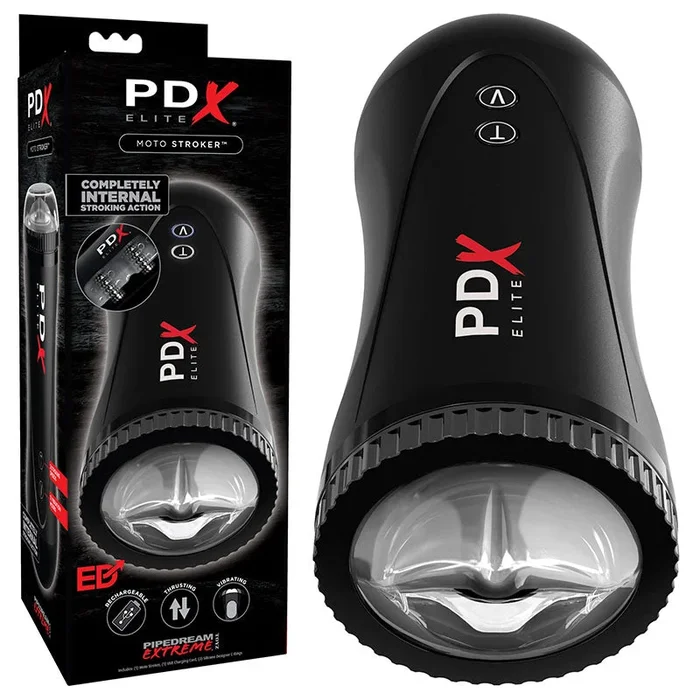 Pipedream Extreme Toyz Elite Moto Stroker – Black Powered Masturbator