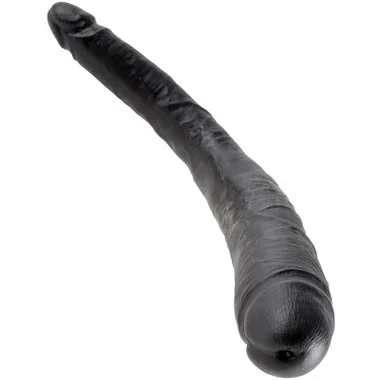 Pipedream Products King Cock 16 inch Tapered Double Dildo Realistic Dual-Ended Dong Black