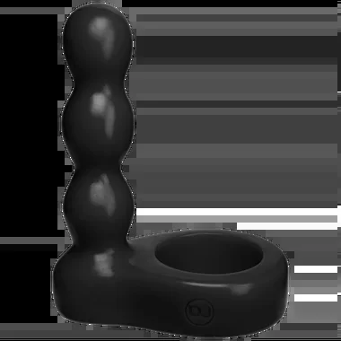 Platinum Premium Silicone The Double Dip 2 Cock Ring Black