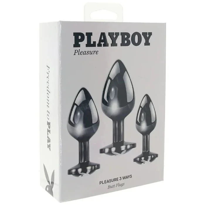 Playboy “Pleasure 3 Ways” Butt Plug Set