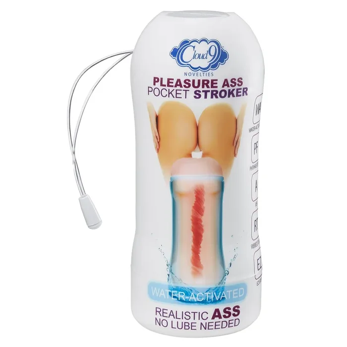 Pleasure Anal Pocket Stroker Water Activated – Flesh