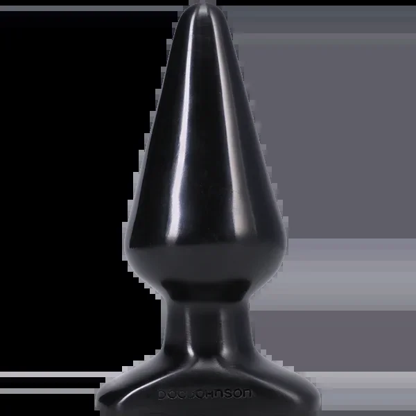Plug anal classique lisse – Grand, noir