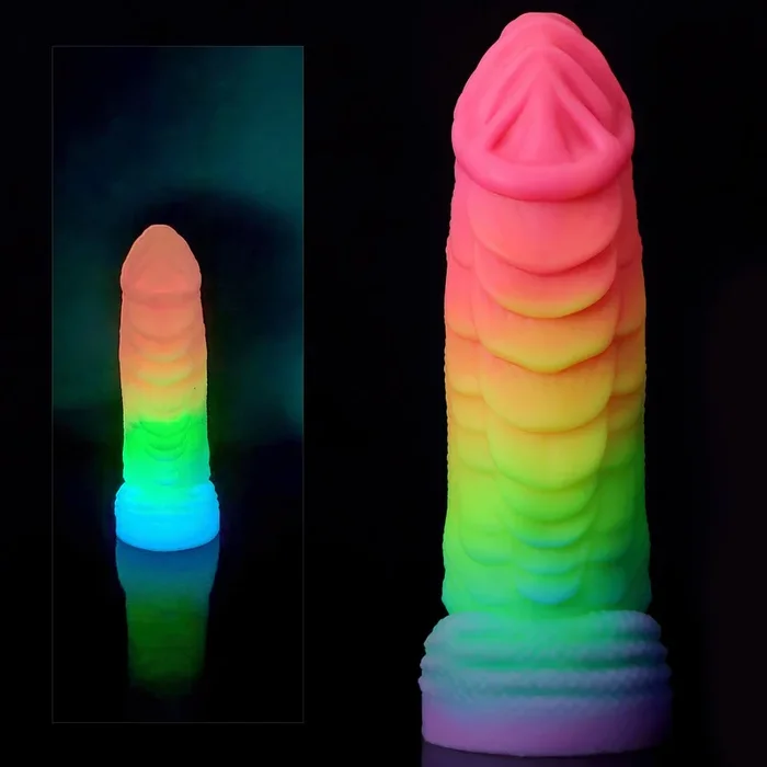 Plug anal gode monstre dragon lumineux – godes anaux réalistes colorés jouet sexuel en silicone